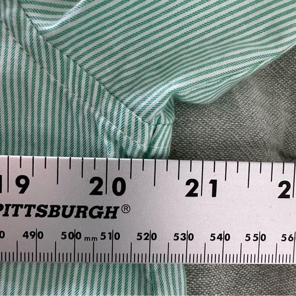 Everlane Women’s Green & White Cotton Button Down Shirt Size 4 NWT - Picture 6 of 8